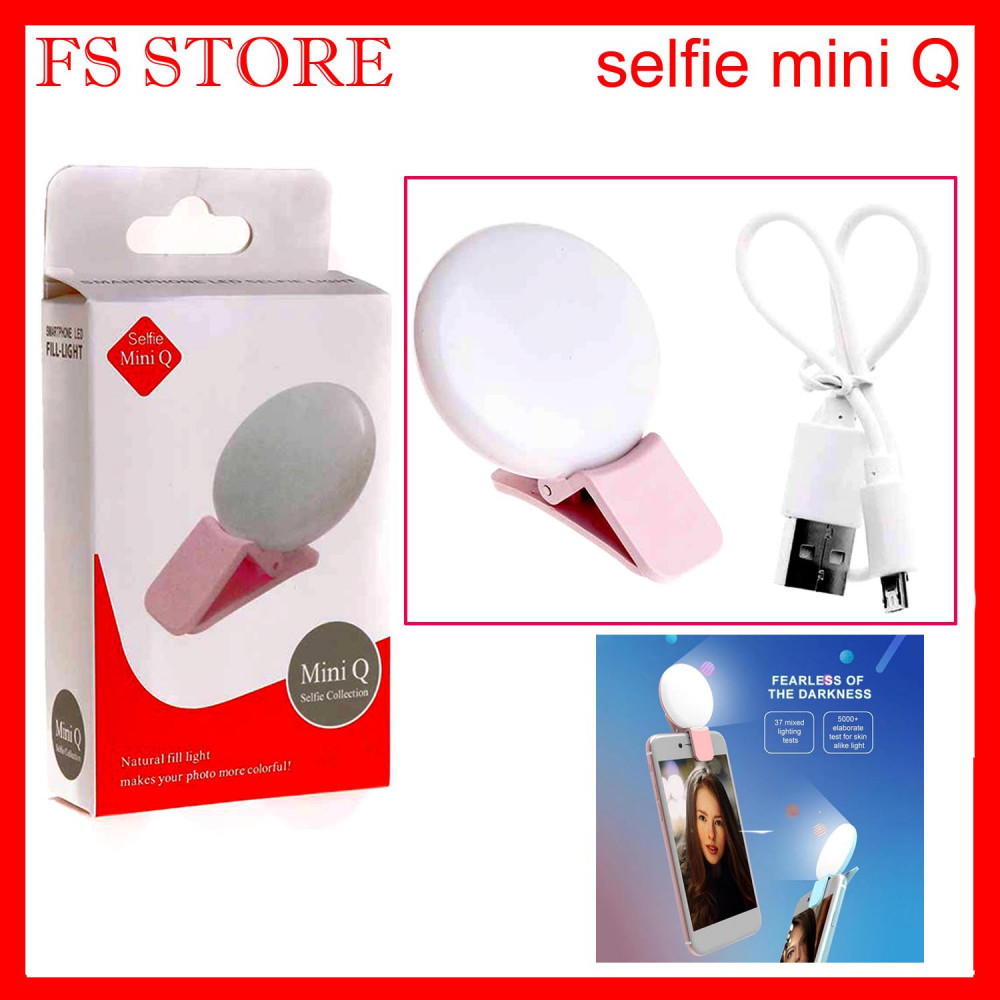 Mini Q- Small Selfie Ring Light for Mobile Phone or Laptop